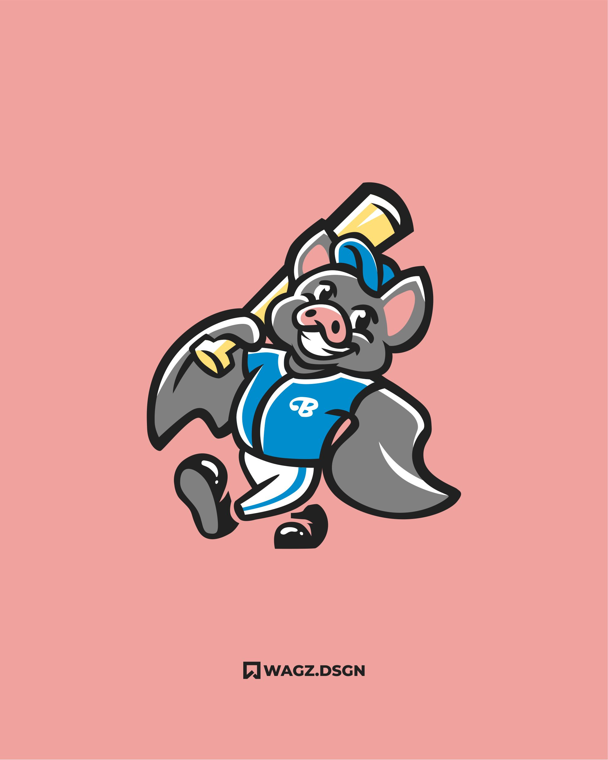 baseball BAT baseball baseball character baseball logo bat design graphic design illustration logo mascot mascot baseball mascot logo vector