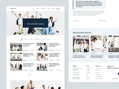EdmunHigh Blog Page – Senior High School Website blog details page blog page ux edtech design education web design figma for web figma template framer website modern layout no code web design read able content school communication school news section school website ui ui inspiration ui showcase ui trends ux for school web ux inspiration