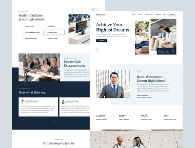 EdmunHigh – Senior High School Website contact page ux edtech design education website figma design figma to framer framer website home page v2 modern school ui no code web design responsive ui school communication school templaate school ui ui inspiration ui showcase ui trend ux inspiration web design for school