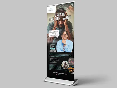 Rollup Banner Design www.lifeiwantevent.com black men event banner google lifeiwant mental health minnasota new york banner print quality professional banner rollup banner texas