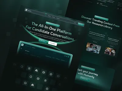 AI Recruitment Landing Page Design ai ai landing page ai palatfrom ai web design ai website landing page recruitment startup ui design ux design web design website website design