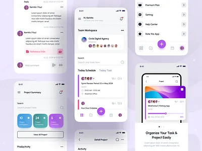 Task Management App UIUX Design app dashboard app design application design dashboard figma management tools mobile app design mobile ui modern ui subtask task task management app task manager to do list trendy ui 2025 ui uiux uiux design worklist