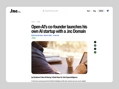 Blog Detail Page - UX Focused blog blog details mordern ui uxdesign
