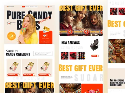 E-commerce canday webesite branding canday chocolate design ecommerce graphic design home page illustration landing page logo motion graphics product ui uiux ux vector