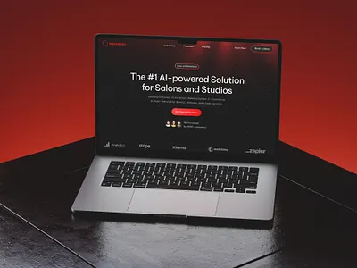 Nexaloom ai branding dark figma framer graphic design landingpage light red ui uxui webdesign