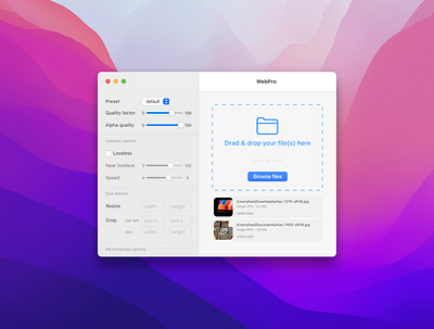 WebPro app app colorful design mac macos ui
