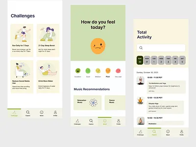 Wellness Application 2025trends app application exerciseapp meditation ui uidesign2025 wellness yoga yogapp