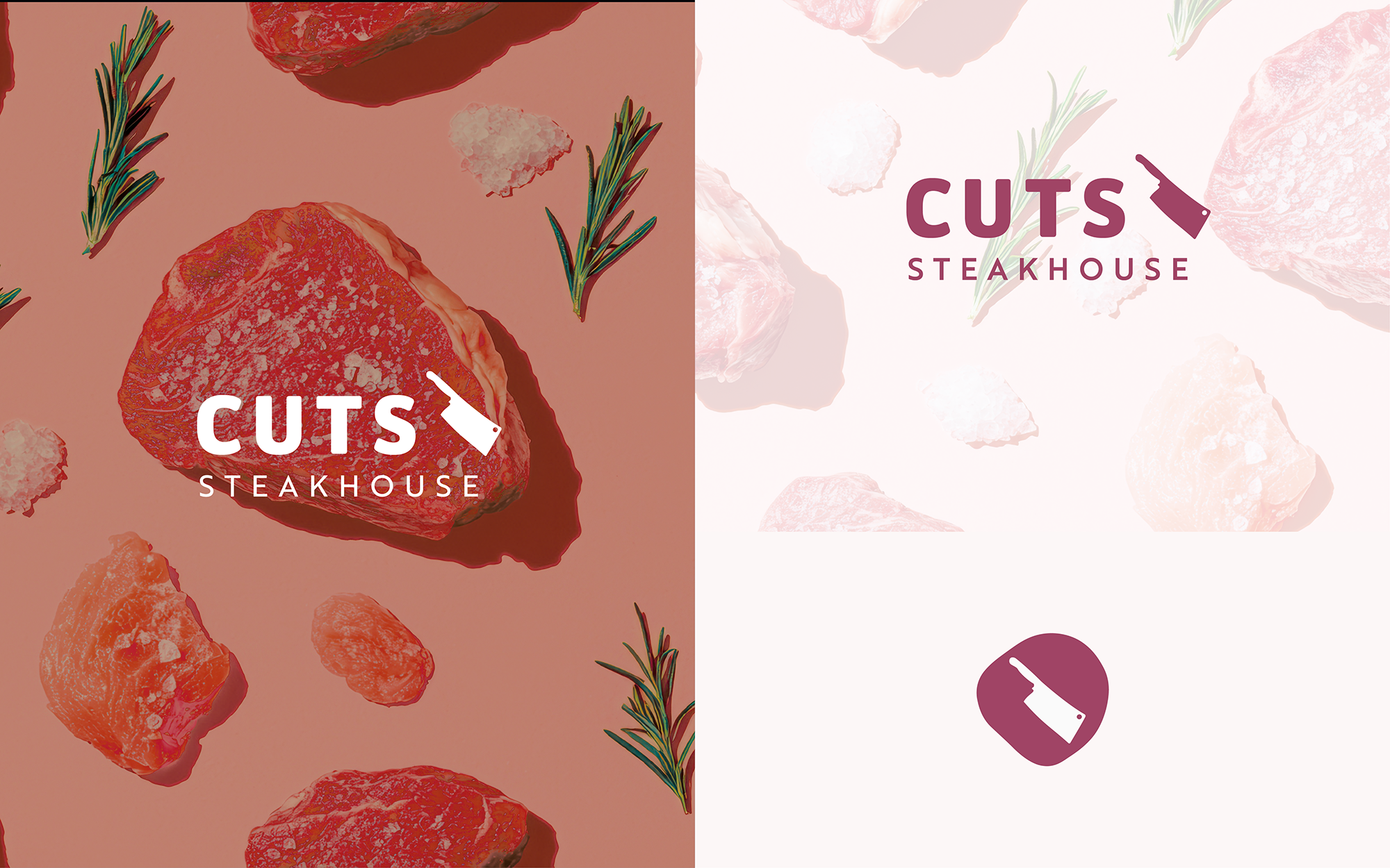cuts steakhouse logos branding graphic design logo
