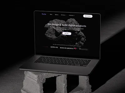 Landing Page for Design Agency black colors dark mode design agency landing page ui uiux design web design web site