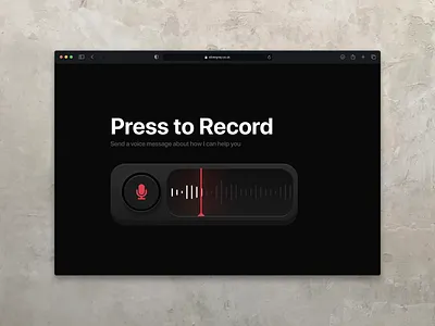 Voice Message Contact Section contact figma figmadesign graphic design illustration modern ui webdesign website