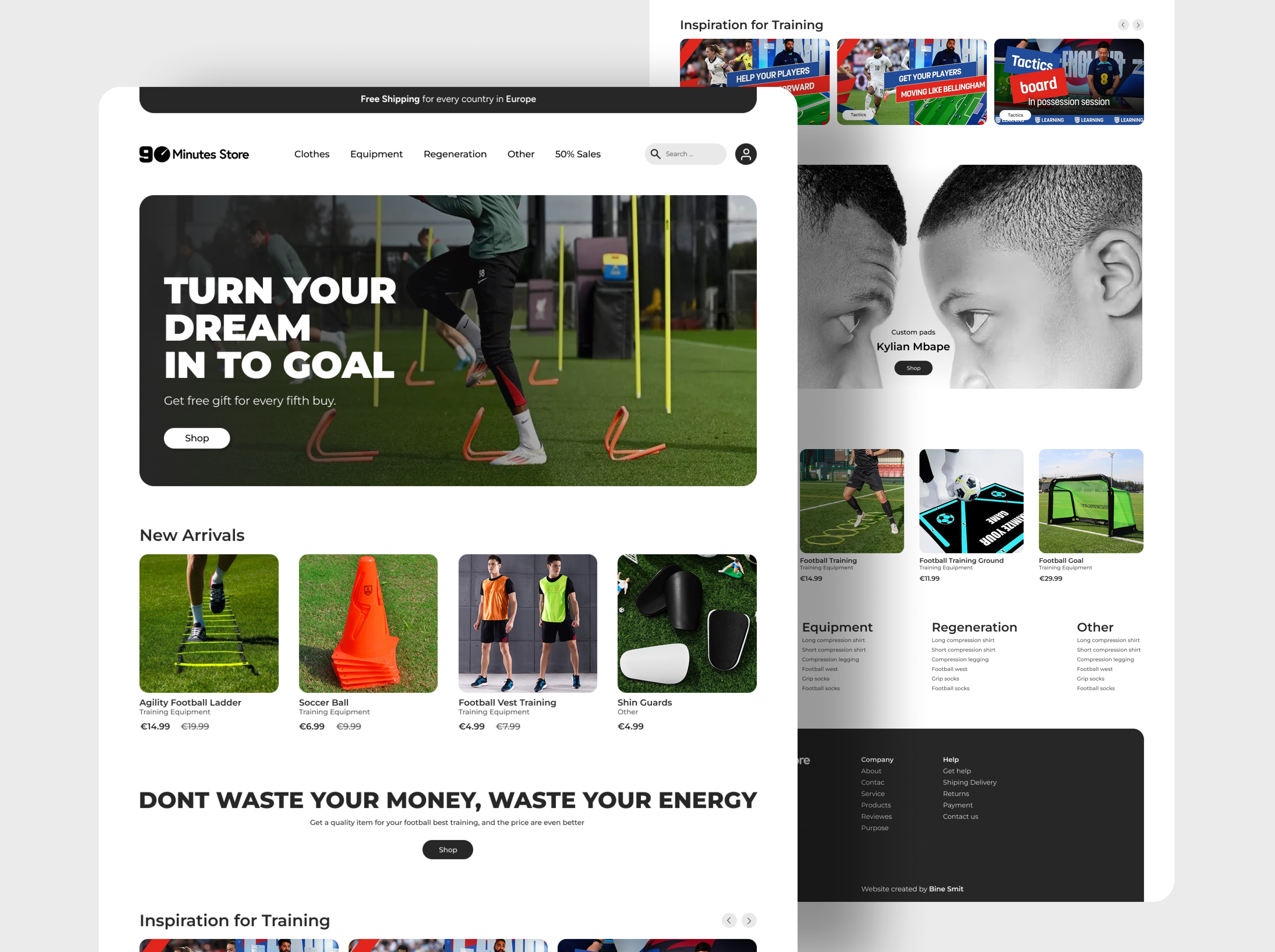 90 Minutes Store - WebDesign graphic design ui
