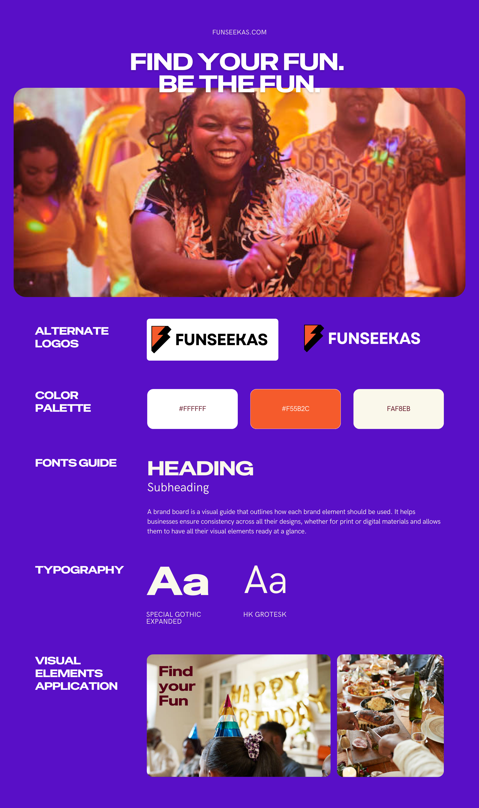 Funseekas branding graphic design logo