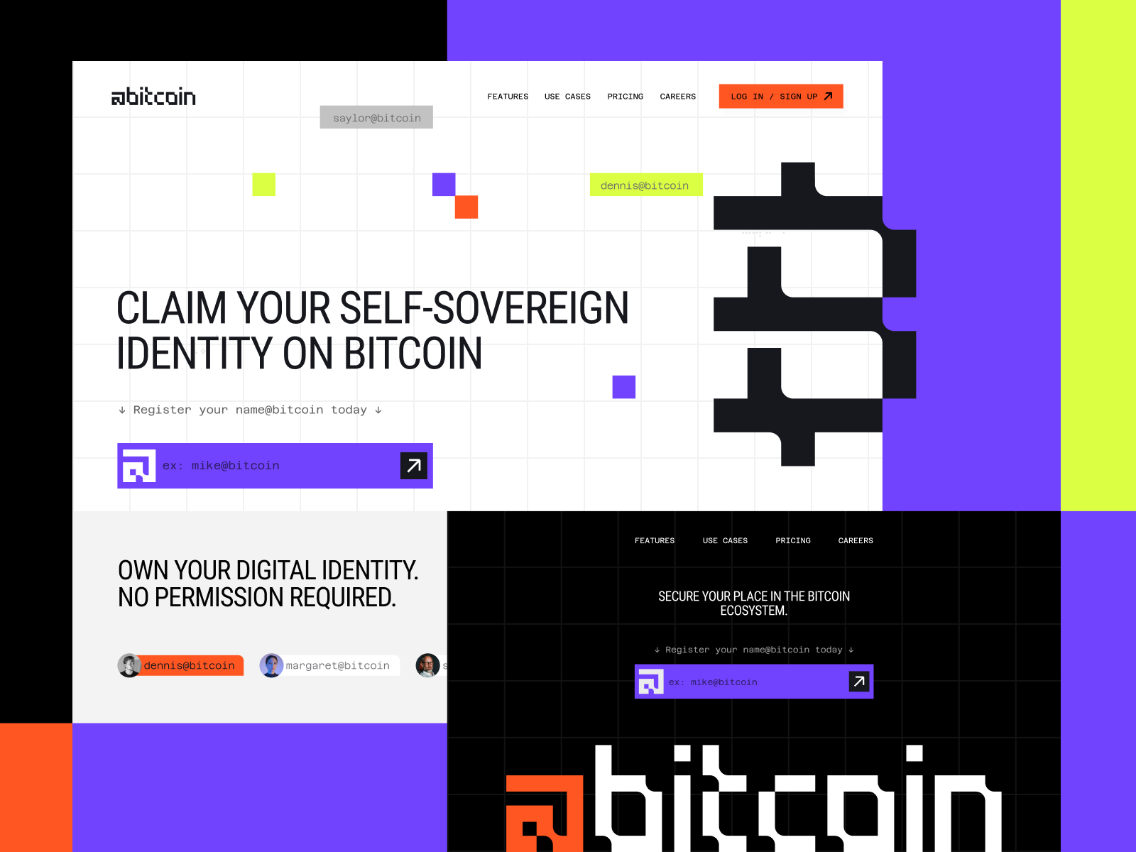 bitcoin website by Shane Helm for Unfold on Dribbble