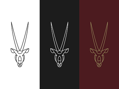 Oryx Logo africa line logo minimalist oryx oryx head oryx logo qatar