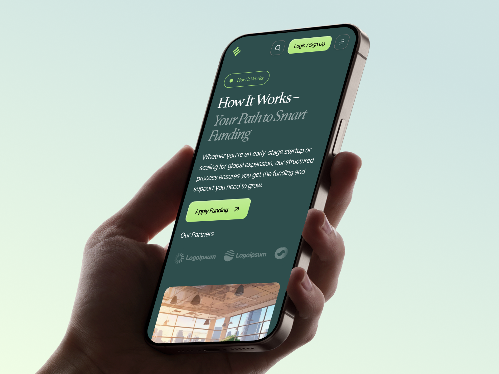 FundWise - Mobile View Start Up Secure Smart Funding ai expert fund fundrise fundwise inovation mentorship mobile mockup powered responsive start up view