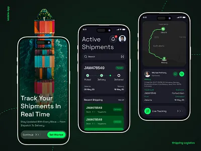 Shipping & Logistics Mobile App | Logistics Delivery UI Design app design deliver delivery design dribbble firqah firqah lab firqahl ab logistics logistics support mobile app mobile app design packaging service shipment shipping shipping logistics transport transportation uiux