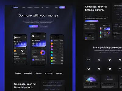 Smarter financial Landing Page app app design banking app design fintech landing page mobile app mobile wallet money management mvp payment app payments payments app ui web design website