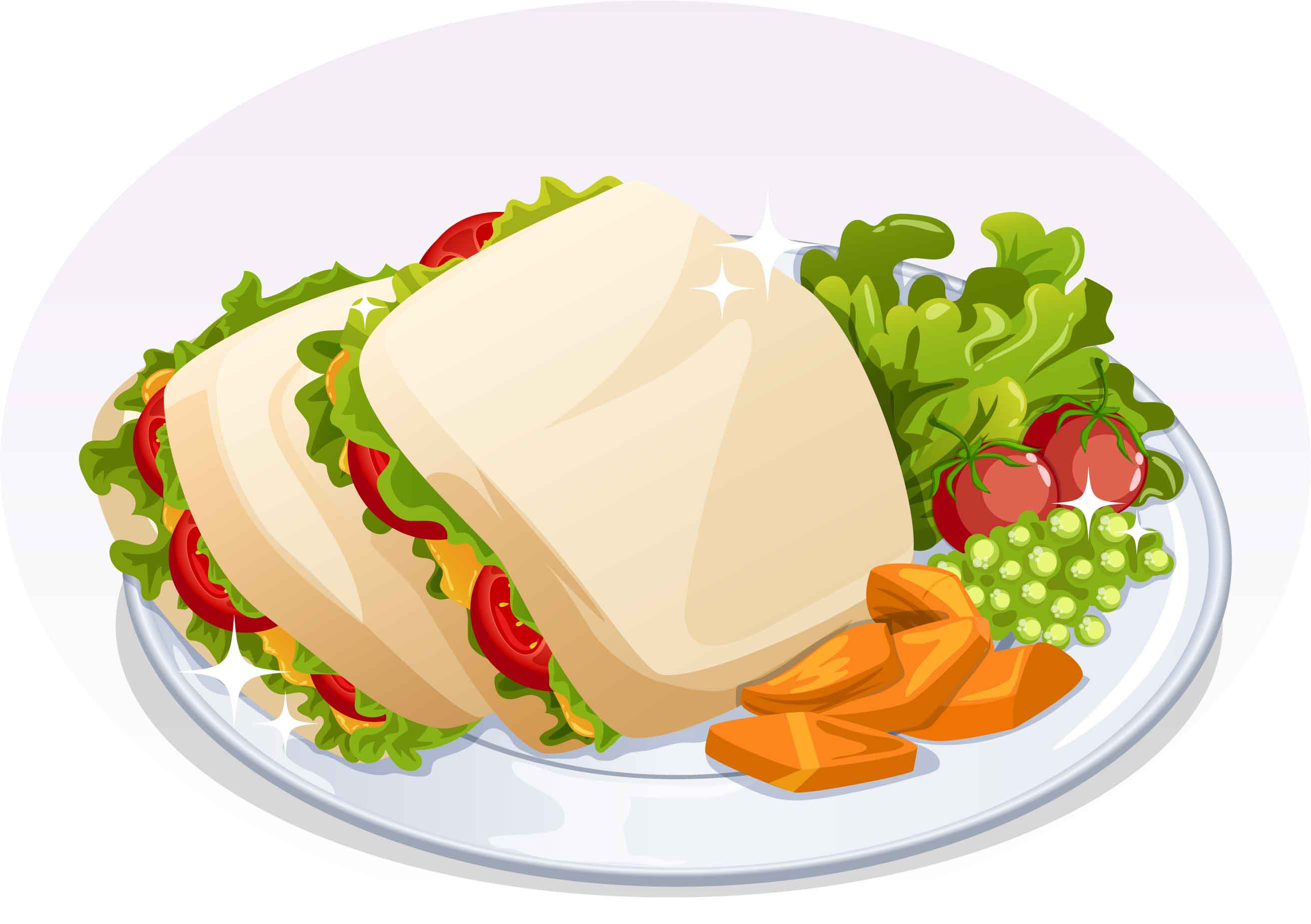 Example of Anime Style Food Vector Illustration