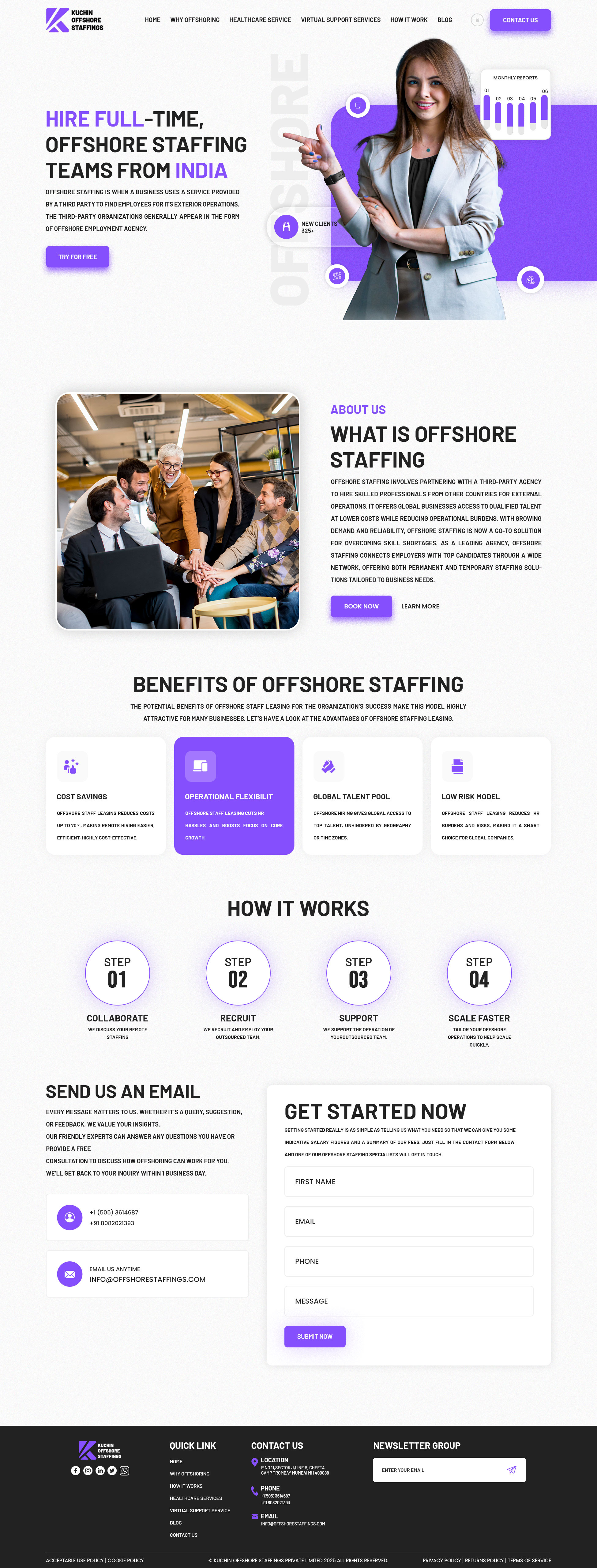 Offshore Staffing's Website adobe animation branding css design elementor figma graphic design illustration logo motion graphics ui ui design ux design web web design website website design wordpress