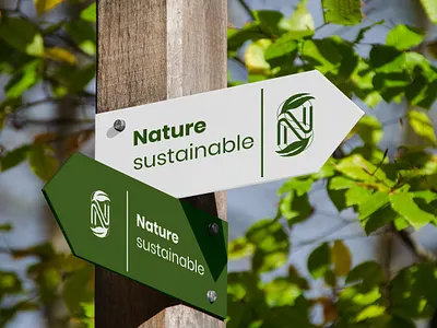 Letter NS & Leaf logo (for sell) branding design graphic design illustration leaf letter logo logo logo design nature logo vector