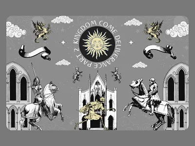 Kingdom Come: Deliverance 2 design dark design graphic design illustration kingdome come landig page minimalism