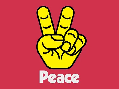 Peace Symbol Art bright palette cartoon style creative symbol flat colors friendly vibe graphic hand hand gesture minimalist icon modern peace peace message peace sign peace symbol playful design pop art poster graphic protest art strong outline vector artwork visual impact