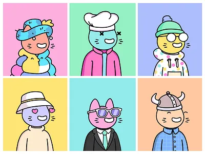 Cat Doodle NFT Collection 2d nft cat nft cat nft collection crypto crypto art digital art doodle nft nft nft art nft collection nfts