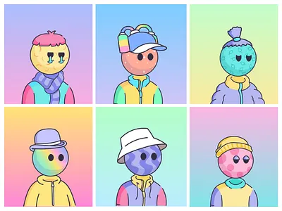 Ball Head NFT Collection ball nft character design crypto crypto art digital art doodle nft doodles nft nft art nft collection nft collections