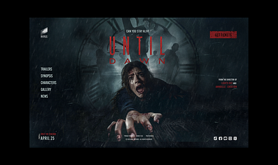 Until dawn : promotional website design dark design entertainment entertainment website game website horror game landing page movie movie design movie website promotional website sony until dawn uxui design web concept webdesign