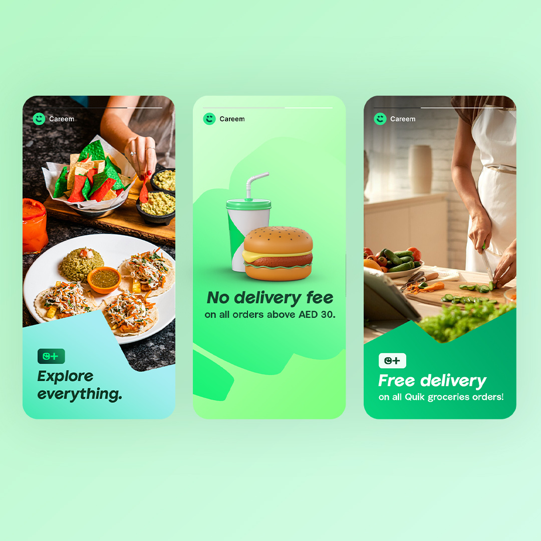 Careem Plus creative direction advertising art direction brand design brand identity branding creative direction design digital design gradients graphic design graphics art illustration marketing social media vector visual art visual design