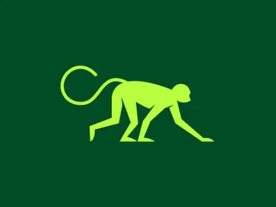 Walking Monkey Logo branding design flat graphic design illustration logo minimal vector