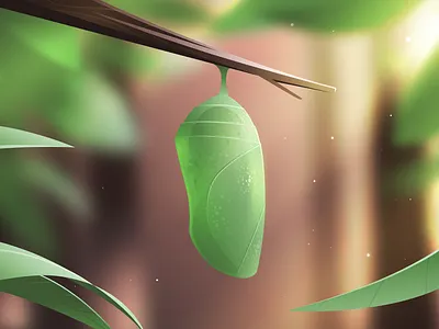 Retreat 🐛 cocoon develpment forest growth illustration inner peace insect meditation nature retreat selfdevelopment social tree vector wild