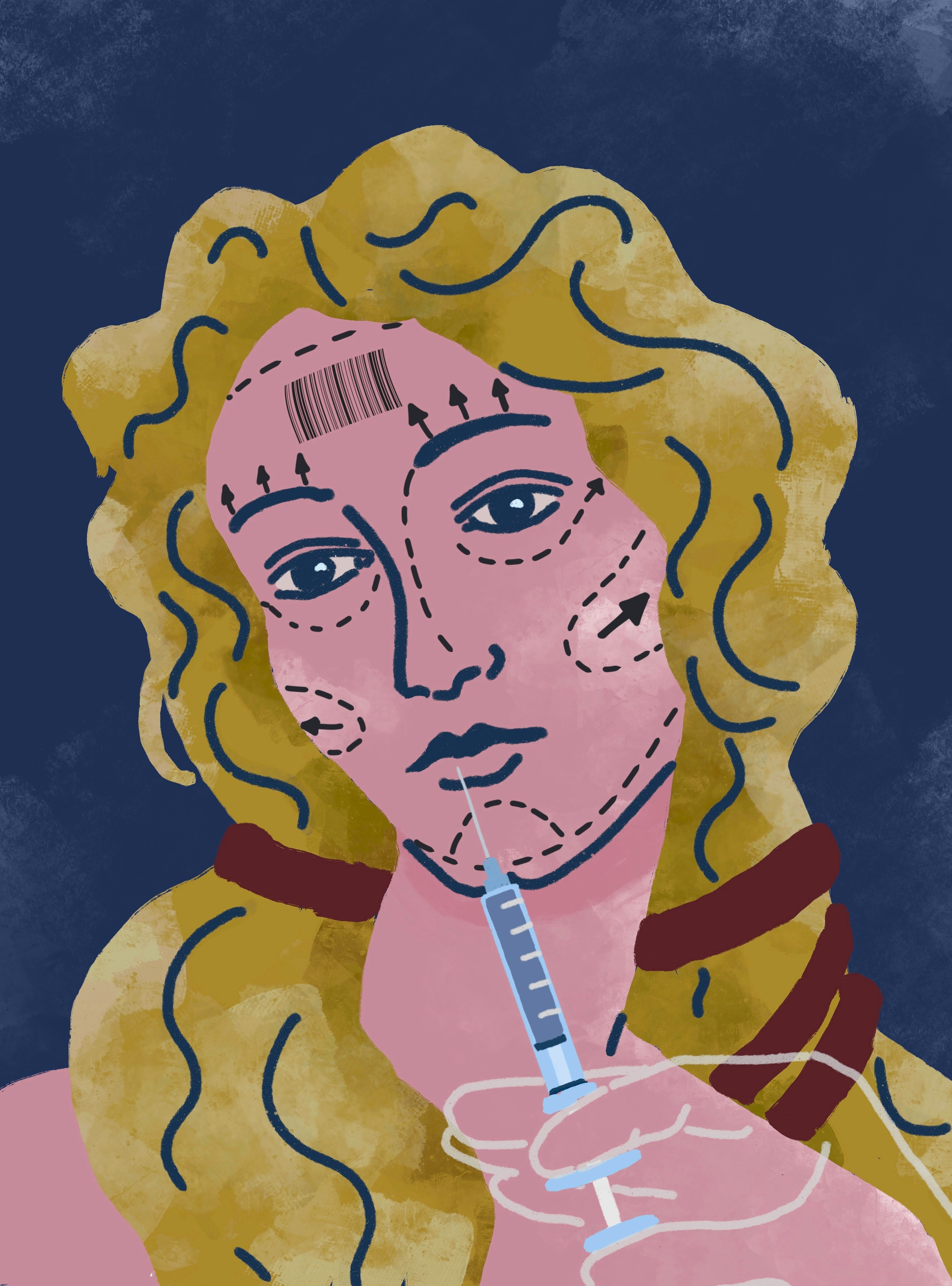 Aphrodite. Modern times art artwork beauty beauty standards conceptual design editorial illustration female feminism graphic design illustration illustrator magazine illustration mythology surgery woman