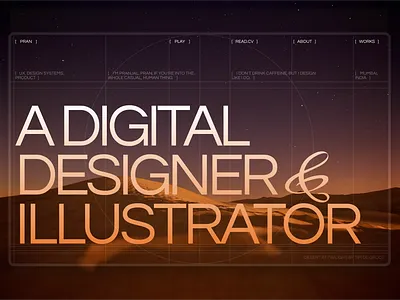 Portfolio Hero Section: Dune-Inspired branding dune grids hero section landing page layouts movie navigation portfolio portfolio website typography ui ux ux designer website website design
