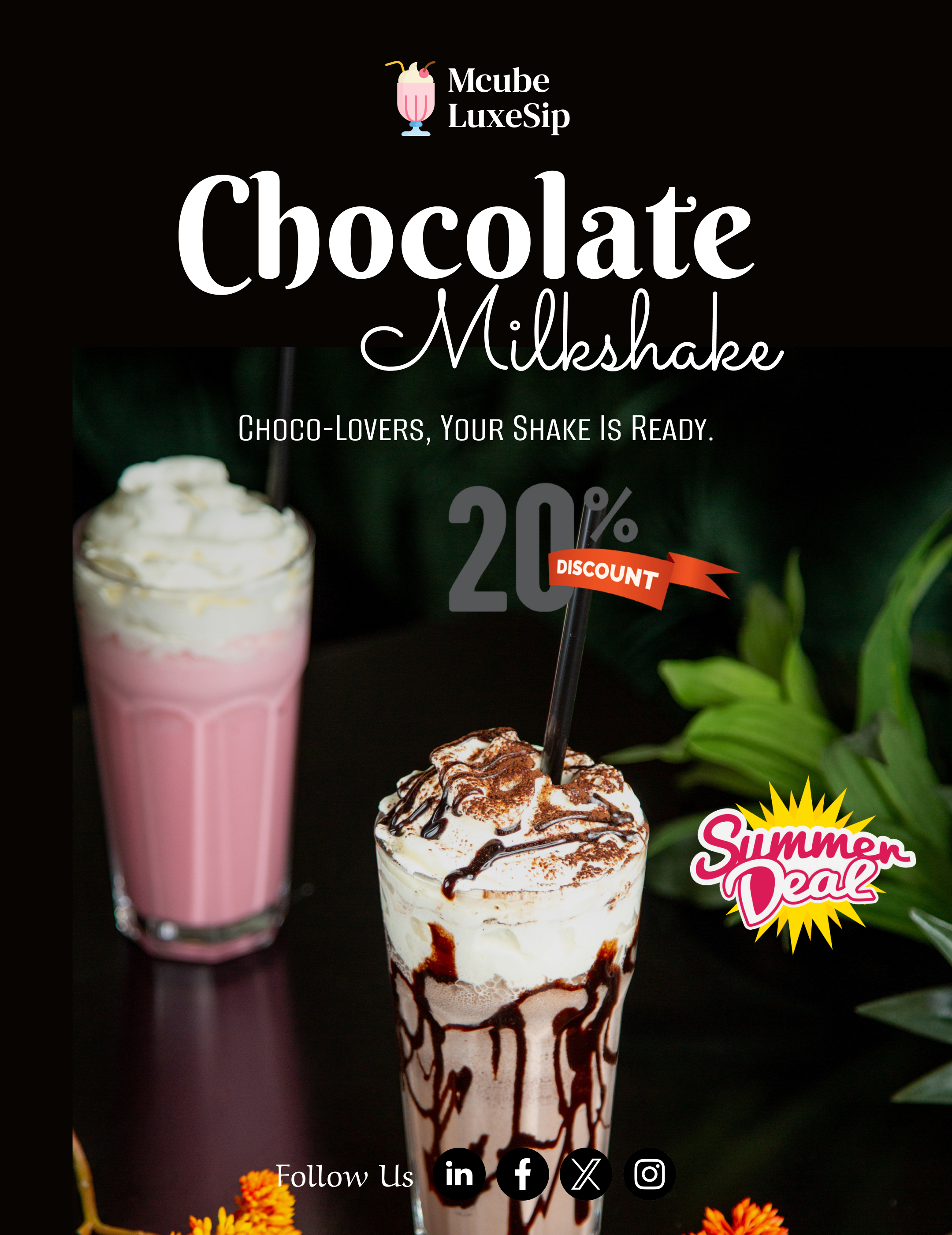 Milk Shake Poster Design 3d animation branding colorful poster design figma graphic design illustration logo motion graphics ui website