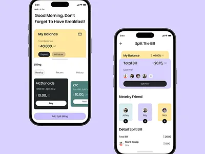 SplitEase appdesign billsplitter cleandesign dailyui dribbbledesign figmadesign financeapp fintechdesign minimalui mobileapp softui splitbillapp uidesign uiux uxdesign