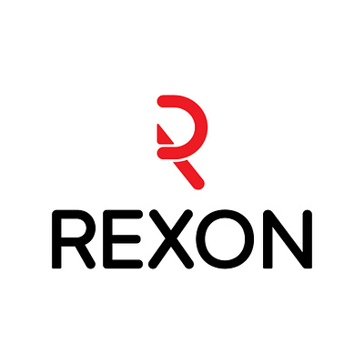 R letter logo With the company name Rexon. branding graphic design logo