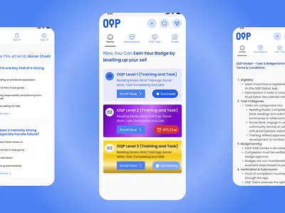 OQP | Social Media App UI UX Design Task & Terms and Condition innovation