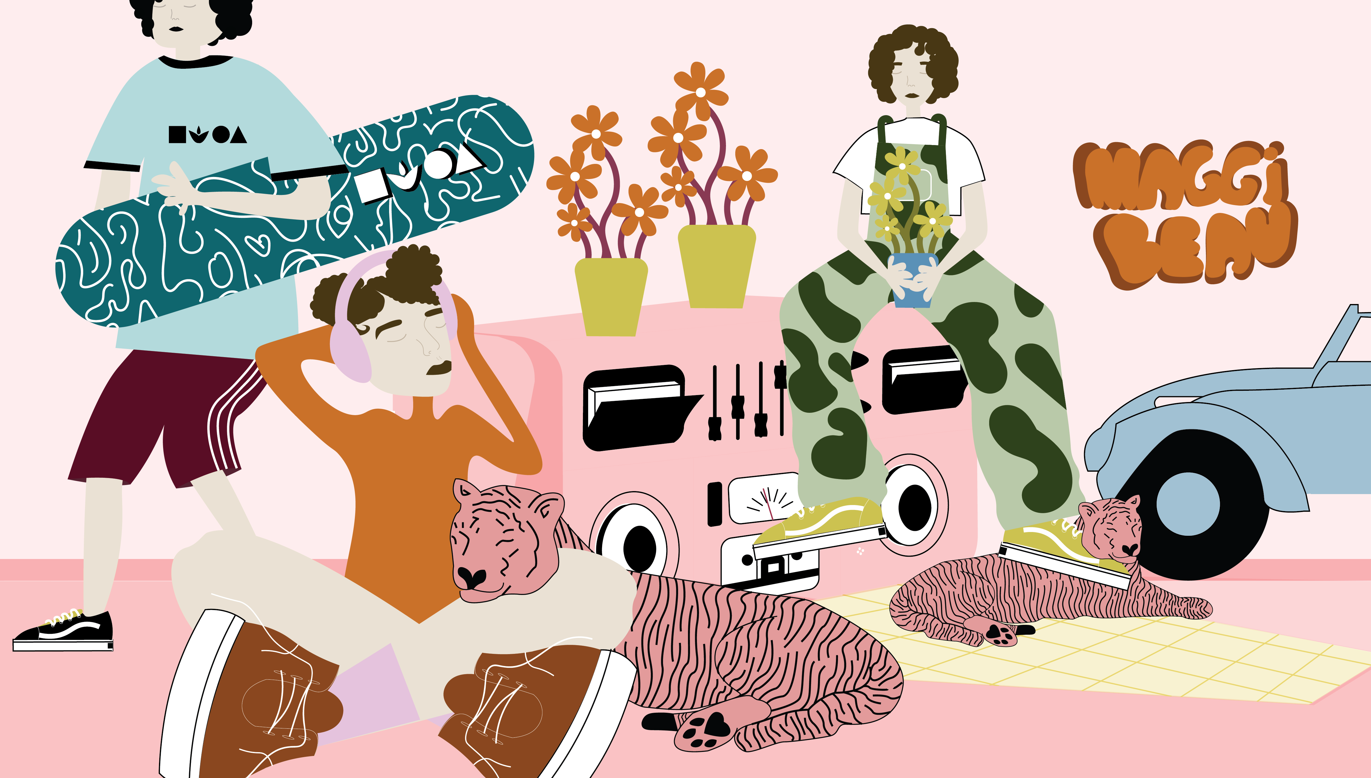 maggi funky animation art artwork funky graphic design illustration illustratorartist