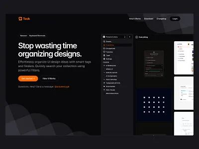 Dark Hero Section 🗂️ design header hero hero section landing landing page minimal saas ui web design