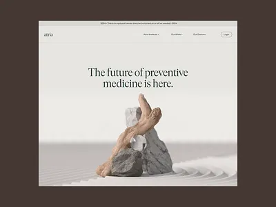 Atria 2.0 - The future of preventative medicine 💊 design health layout medical medicine minimal typeography ui ux web website
