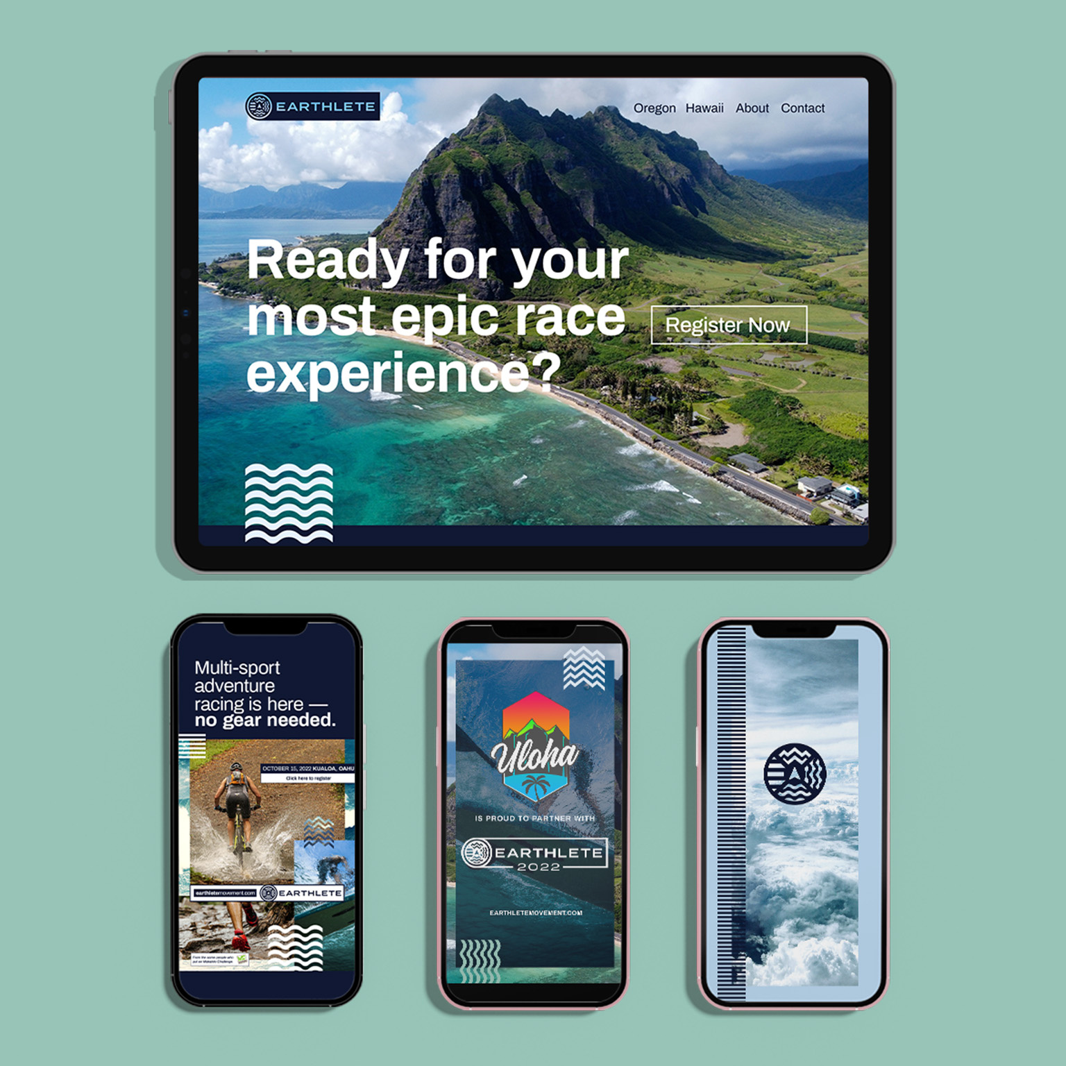 EARTHLETE // Digital Designs active brand brand design branding design graphic design hawaii logo logo design oregon outdoor race technical