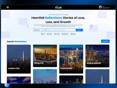 Able Travels | Immersive Travel Blog Website UI design digitalproducts figma design figma website marketplace ui ui website ui ux design