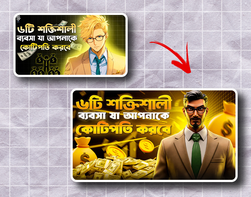 Business Success Thumbnail Redesign advertising branding design graphic design marketing social media post thumbnail design thumbnails youtube thumbnail youtube thumbnail design youtube thumbnails youtuber