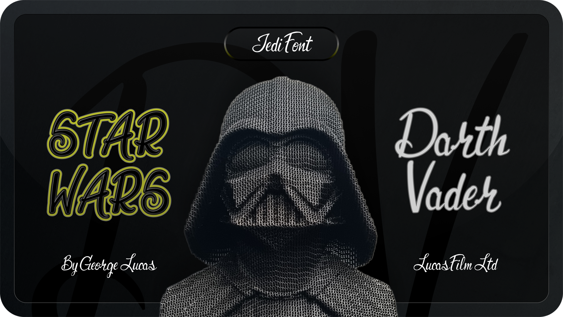 Jedi Font for Star Wars. Darth Vader. darthvaider design font graphic design illustration jedi jedicss landing lettering logo lucasfilm product starwars ui