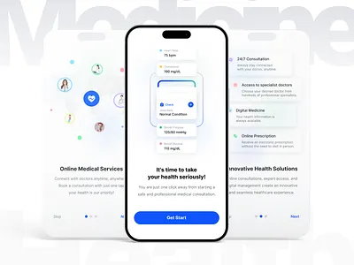 Onboarding Medical Services graphic design medical product design services ui uiux ux web design