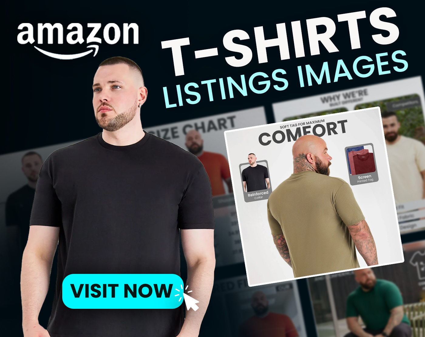 T-shirts Amazon listings design to increase sales alibaba amazon amazon images design design images ebay esty graphic design images listings logo lsitings photoshop product product images