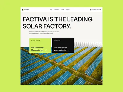 Factiva – a solar manufacturing company cleanenergy greenenergy solar solarenergy tech webdesign