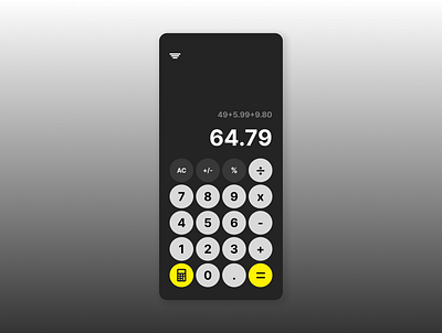 Mobile Calculator UI calculator dailyui figma graphic design mobile uxui