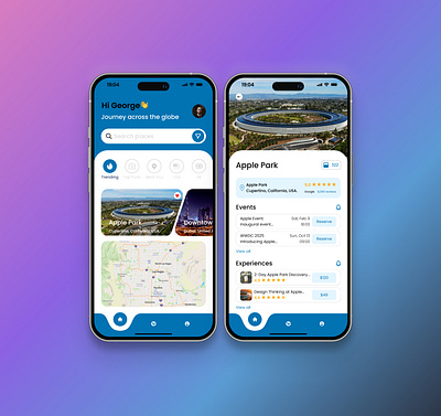 Travel & Exploration App app branding design graphic design product design travel app ui